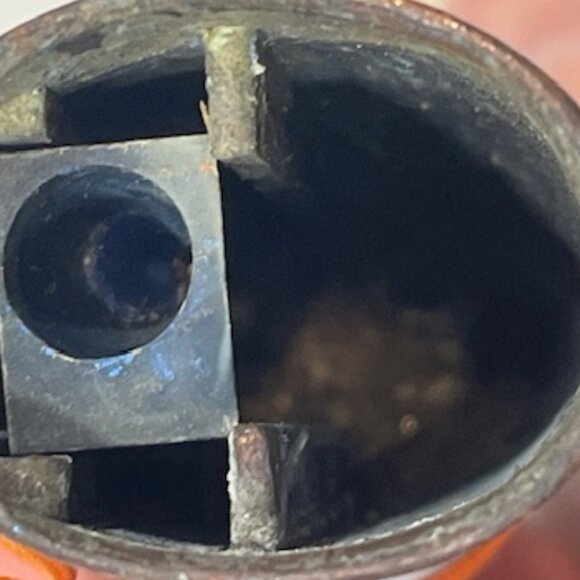 VTG Diecast Metal Bronze Knee High Laced Fashion Boot Pencil Sharpener 4" Tall - Picture 8 of 10